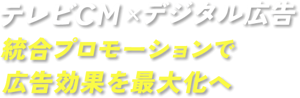 テレビCMとデジタル広告 統合プロモーションで広告効果を最大化へ